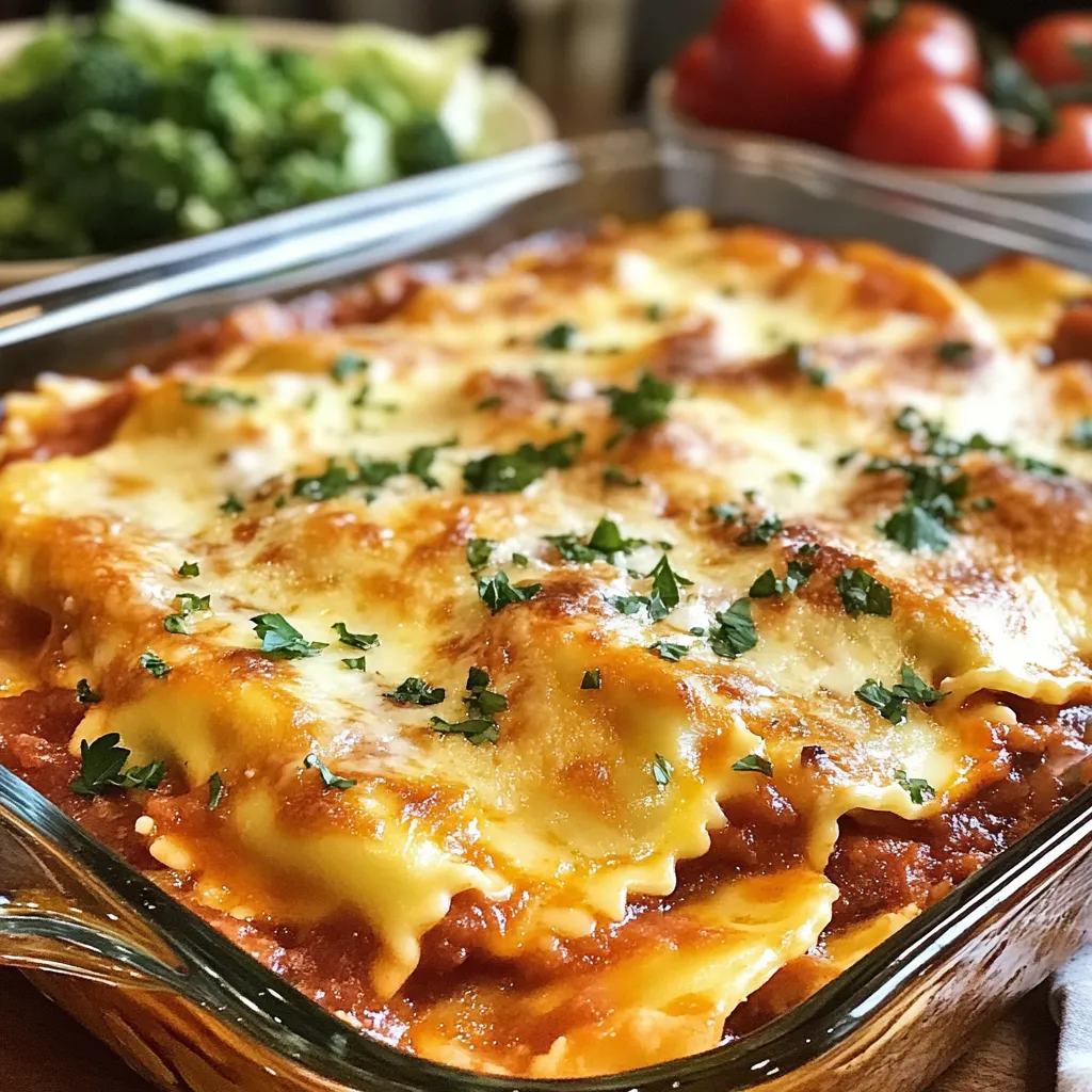 Close-Up of Million Dollar Ravioli Bake