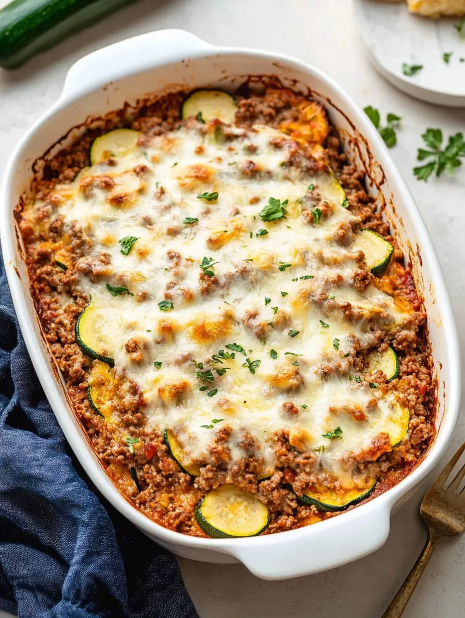 Zucchini Ground Beef Casserole Homemade
