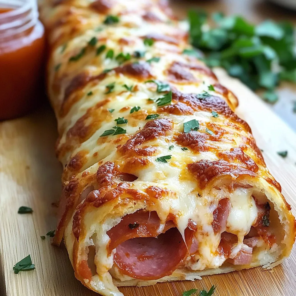Golden baked Italian Stromboli