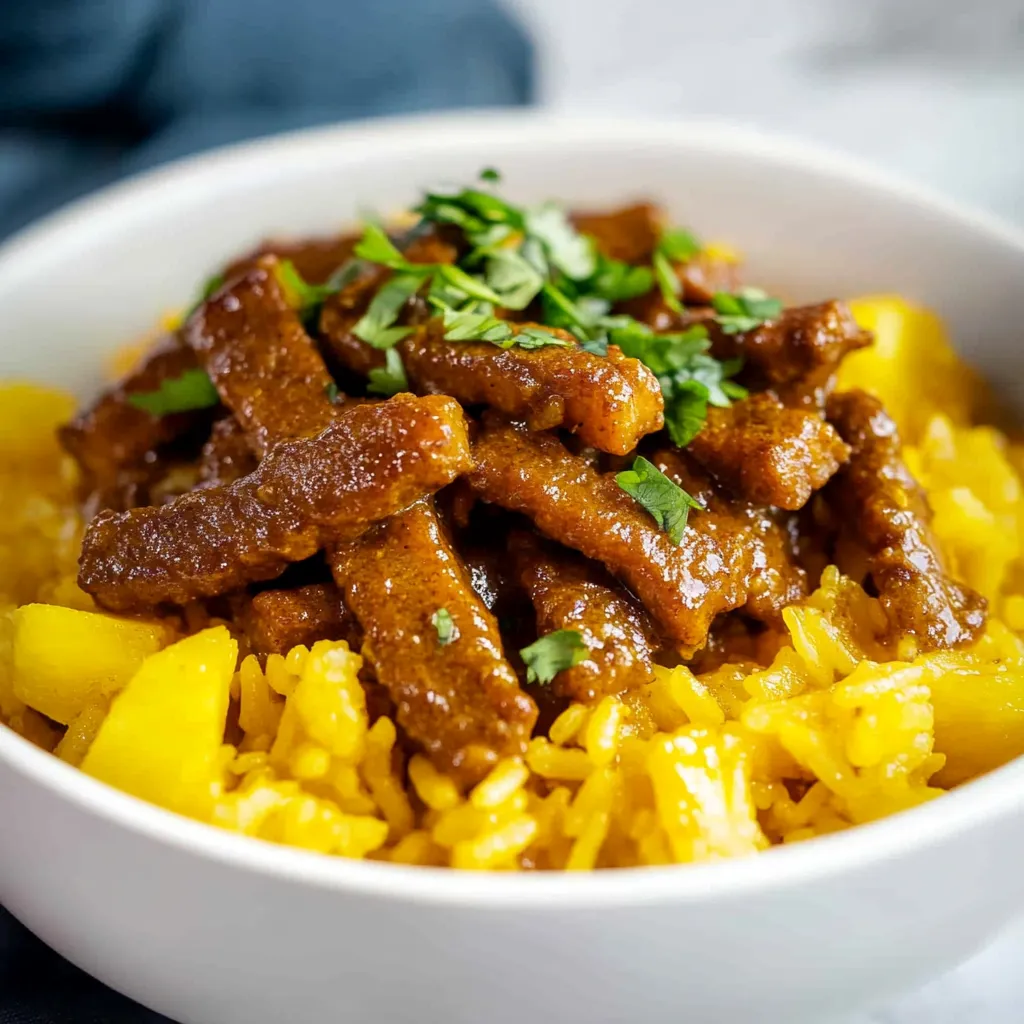 Curry Seitan Pineapple Bowl
