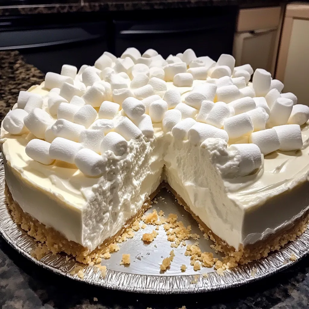 Fluffy Marshmallow Cake Slice