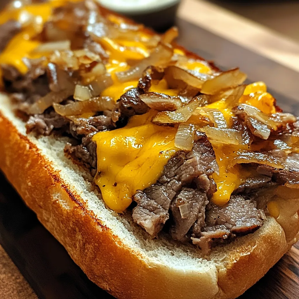Mouth-watering Garlic Philly Cheesesteak Bread
