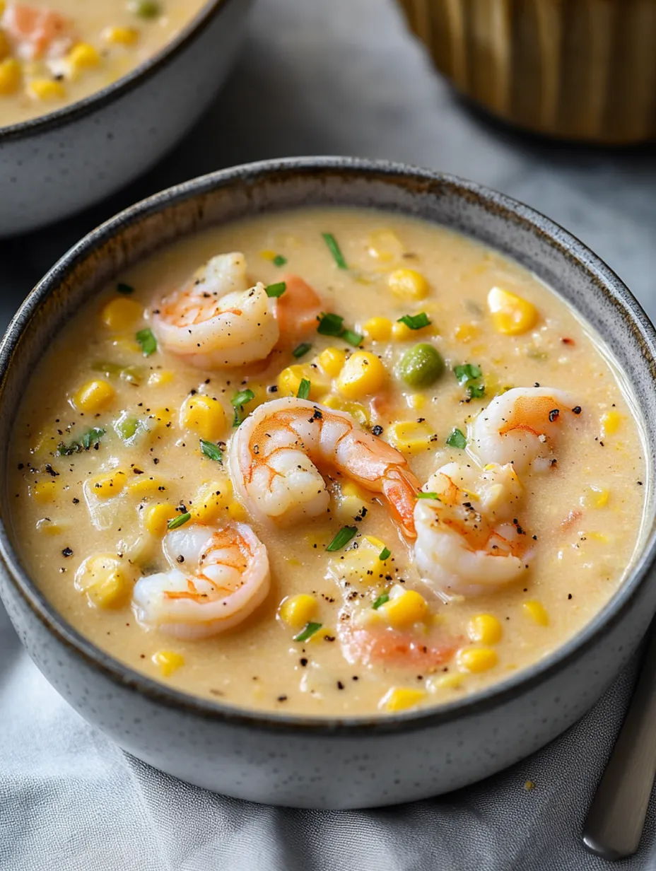 Satisfying Shrimp and Corn Soup Bowl