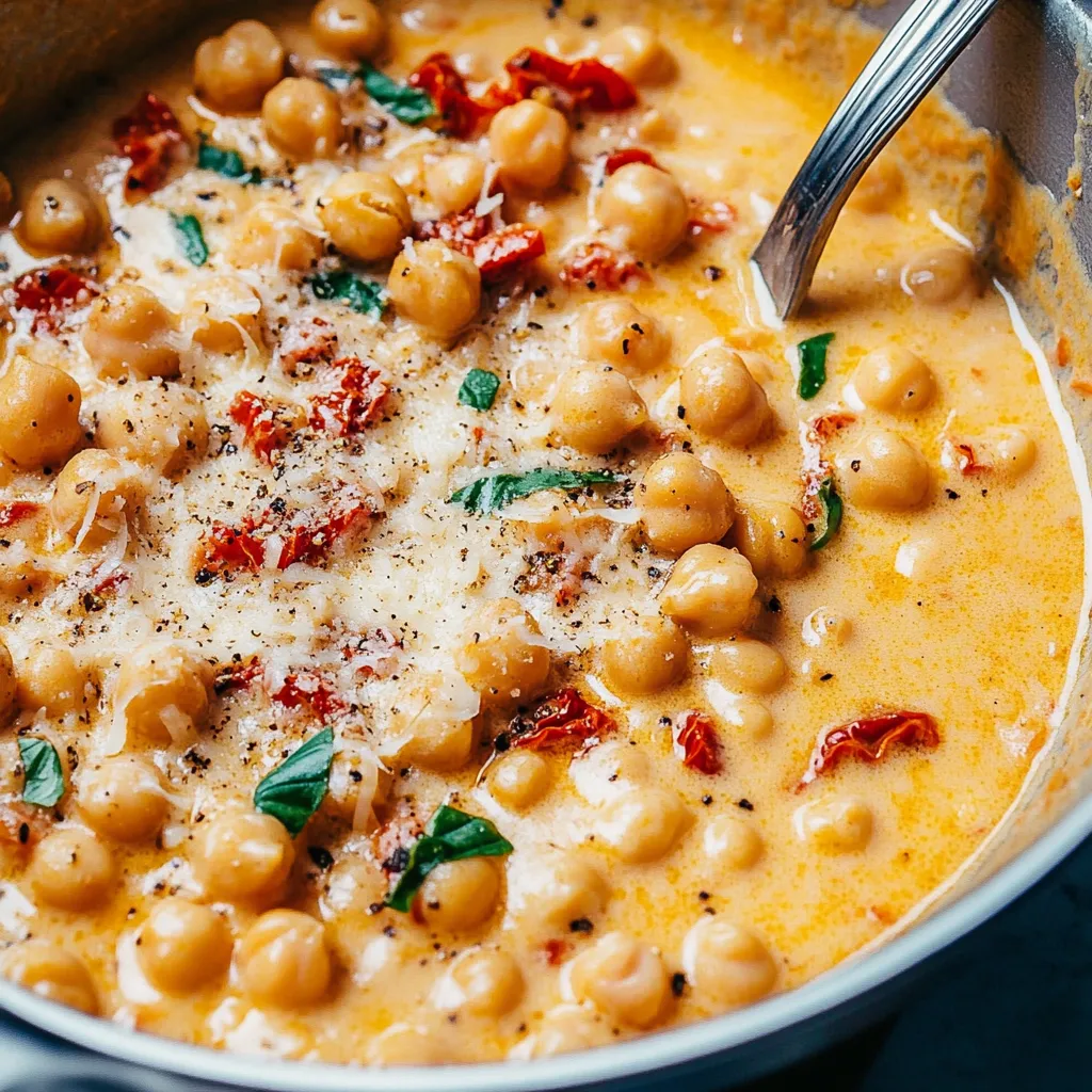 Easy creamy chickpeas dish