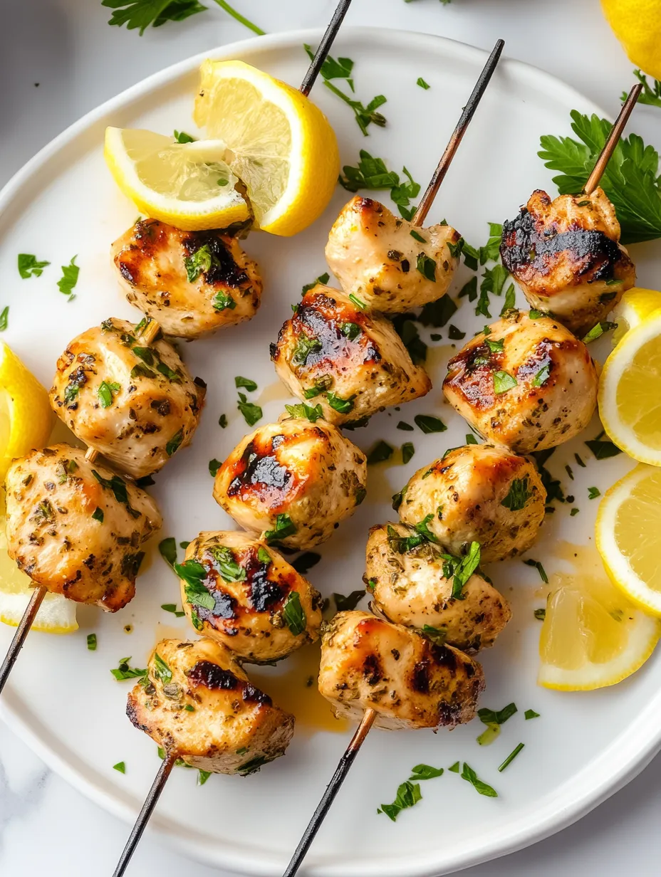 Lemon Herb Chicken Skewers Homemade
