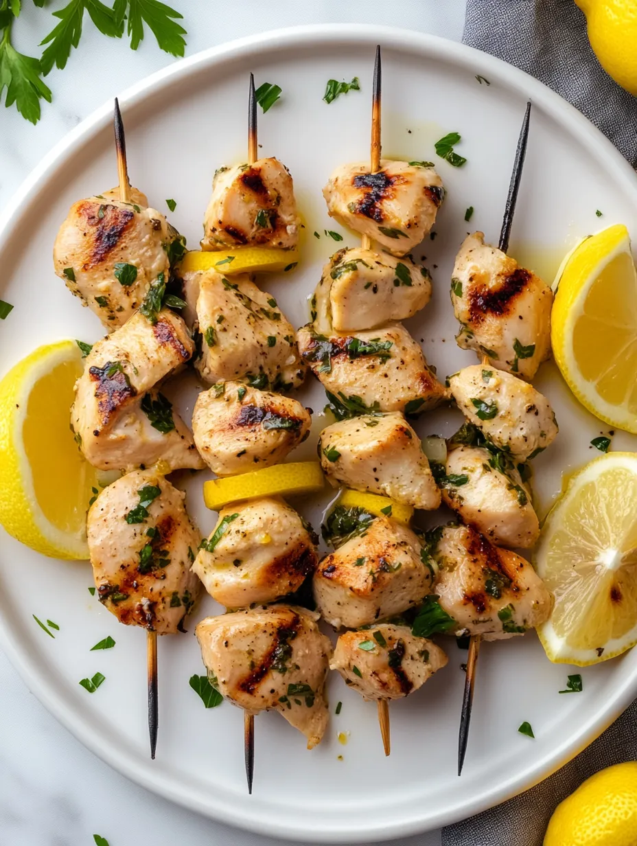 Lemon Herb Chicken Skewers Recipe