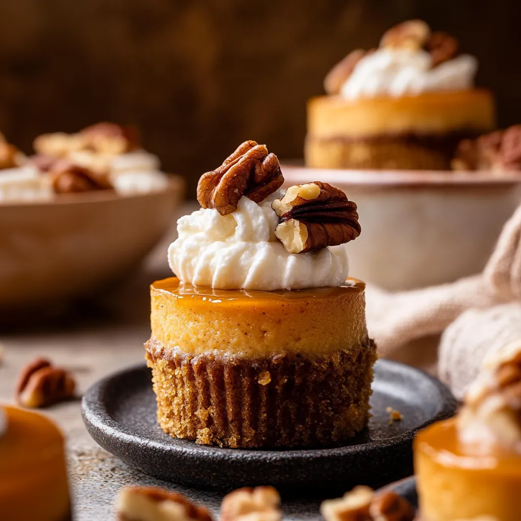 Mini Pumpkin Cakes with Pecans