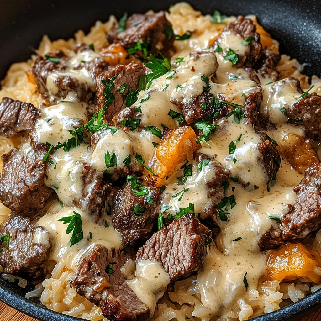 Steak queso rice bowl