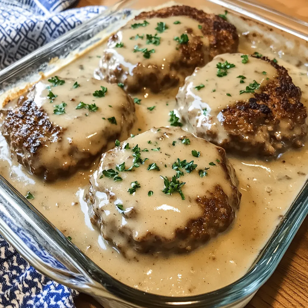 Amish Hamburger Steak Bake Recipe