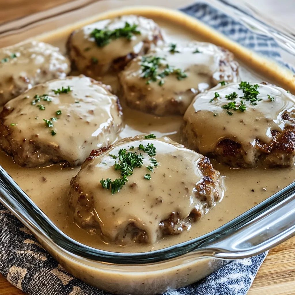 Easy Amish Hamburger Steak Bake Recipe