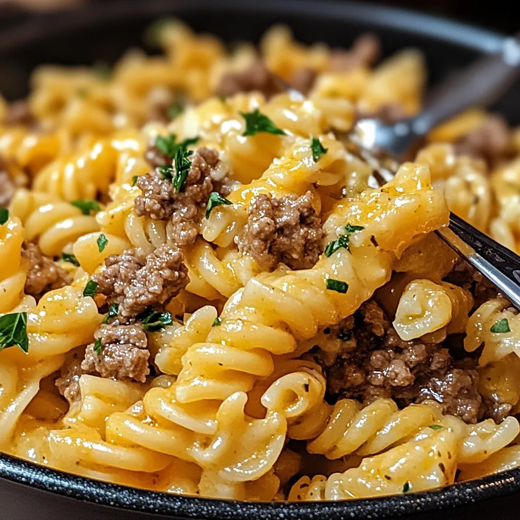 One-Pot Beef and Cheddar Ranch Pasta Recipe