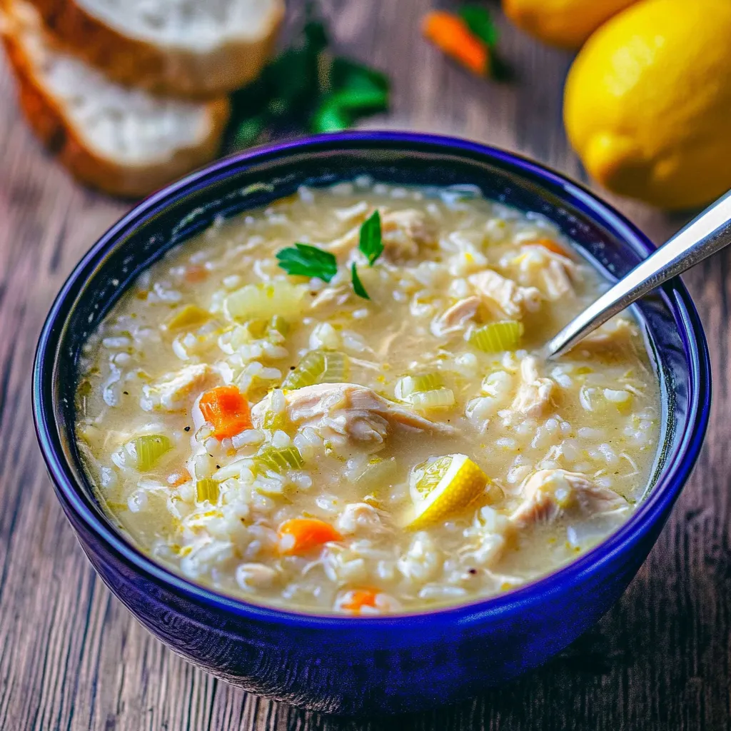 Creamy and Tangy Greek Avgolemono Soup