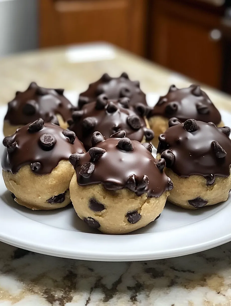 Easy Chocolate-Dipped Cookie Dough Bites