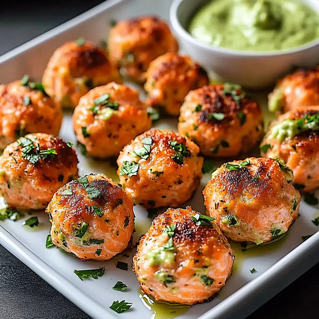 Golden Salmon Bites with Creamy Dip
