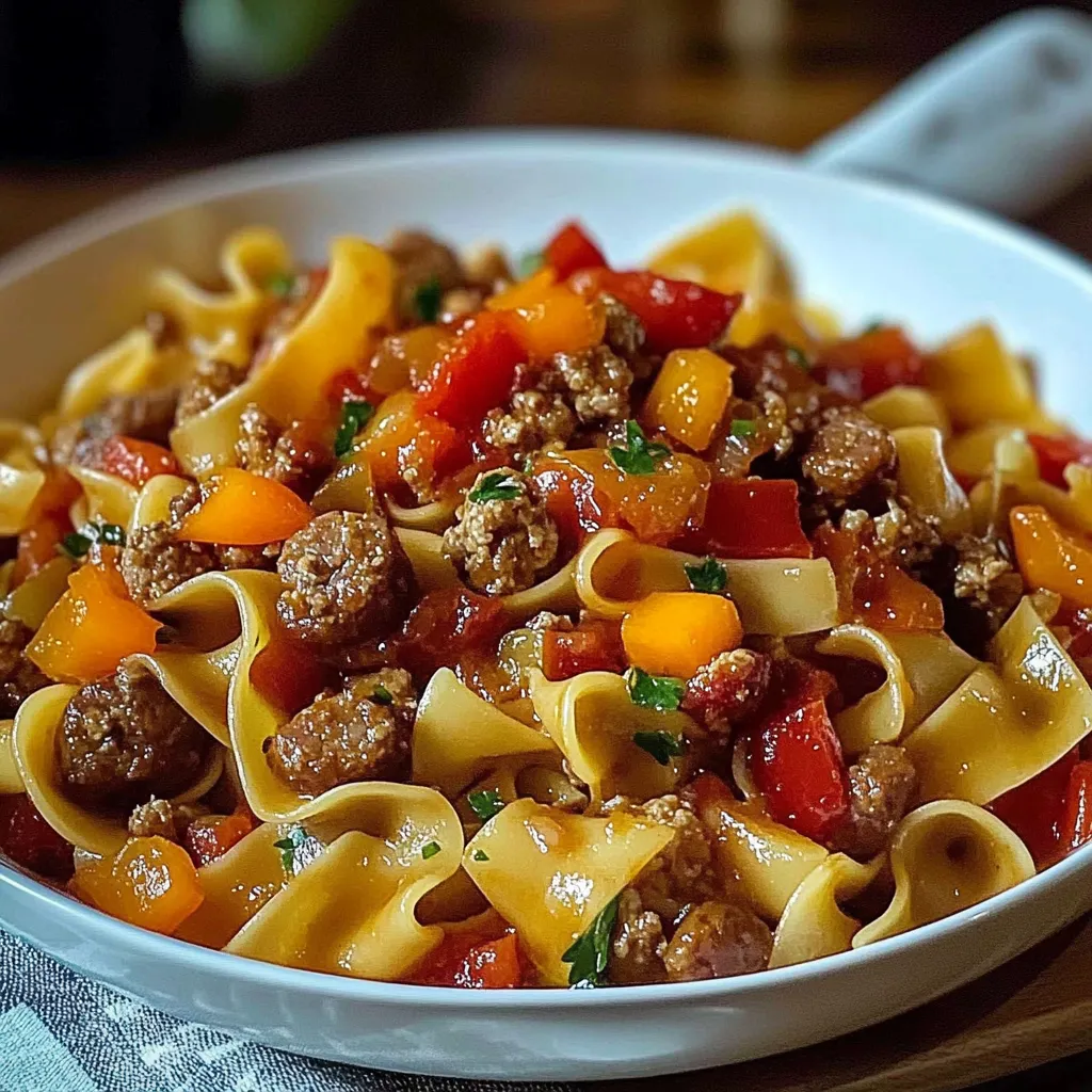 Sausage and Bell Pepper Pasta Dish