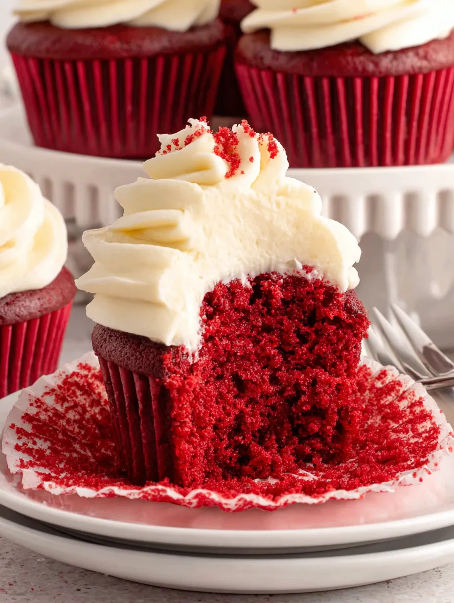 A slice of red velvet cake.