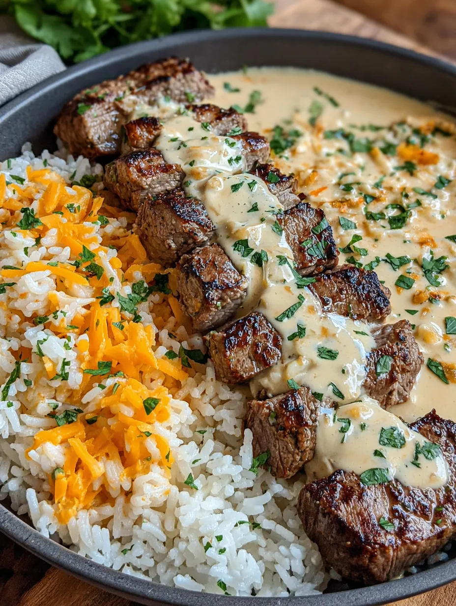 A plate of food with rice and meat.