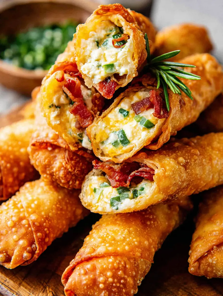 Bacon jalapeno popper egg rolls.