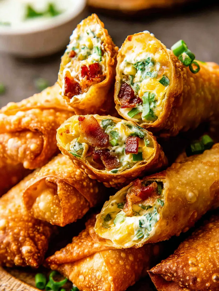Bacon jalapeno popper egg rolls recipe.