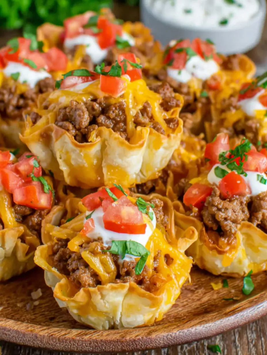 A plate of taco ranch bites.