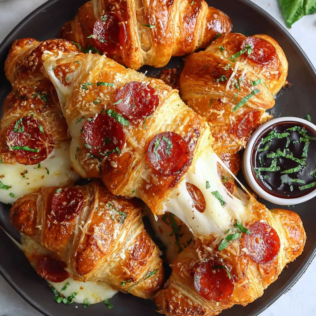 Mozzarella Pepperoni Croissant Rolls.