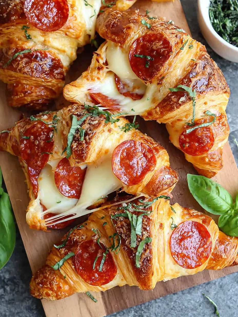 Mozzarella Pepperoni Croissant Rolls.