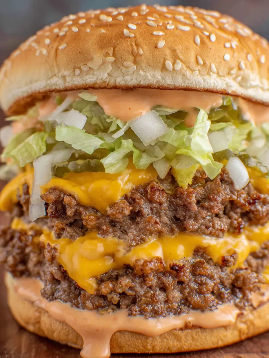 A Big Mac Sloppy Joes sandwich.