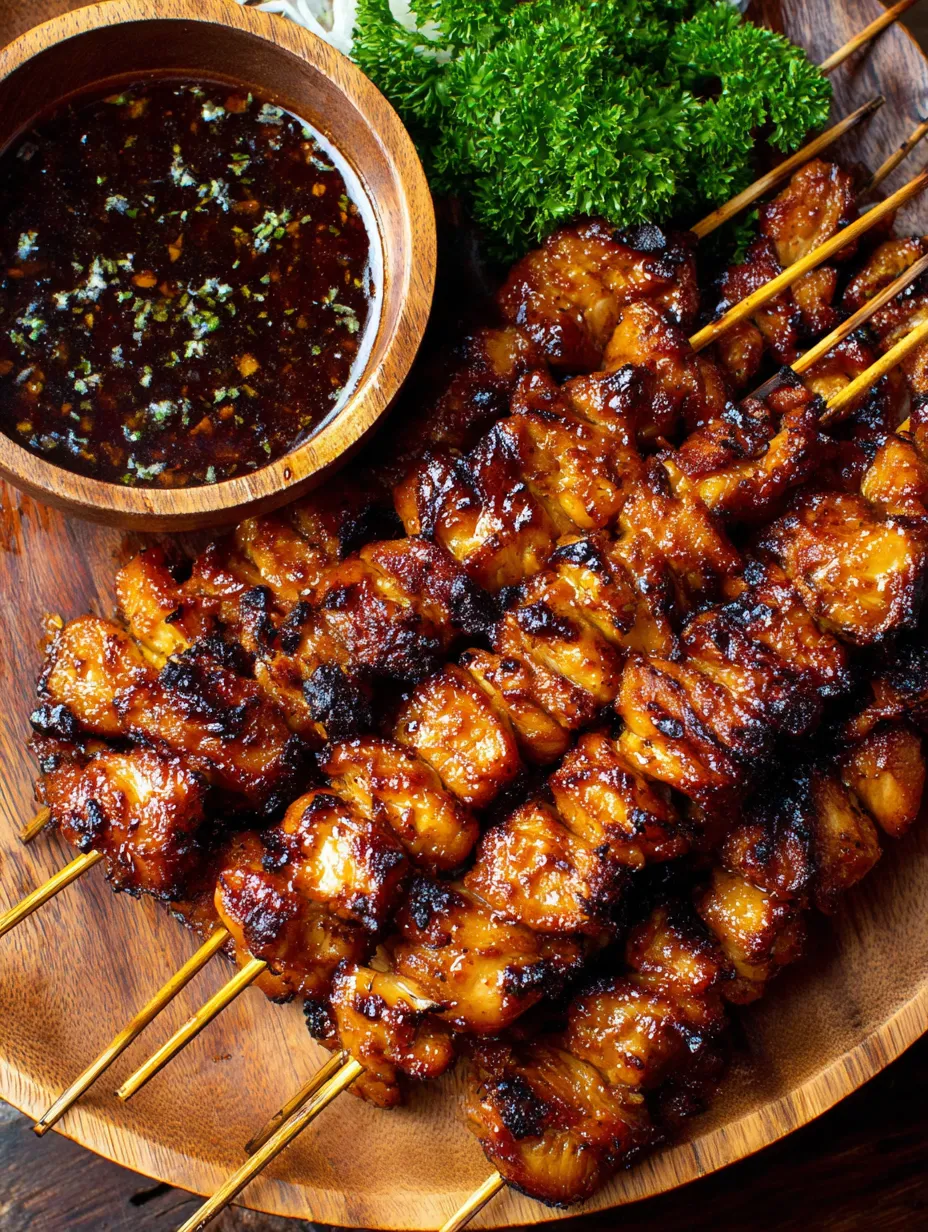 Grilled Thai Coconut Chicken Skewers.