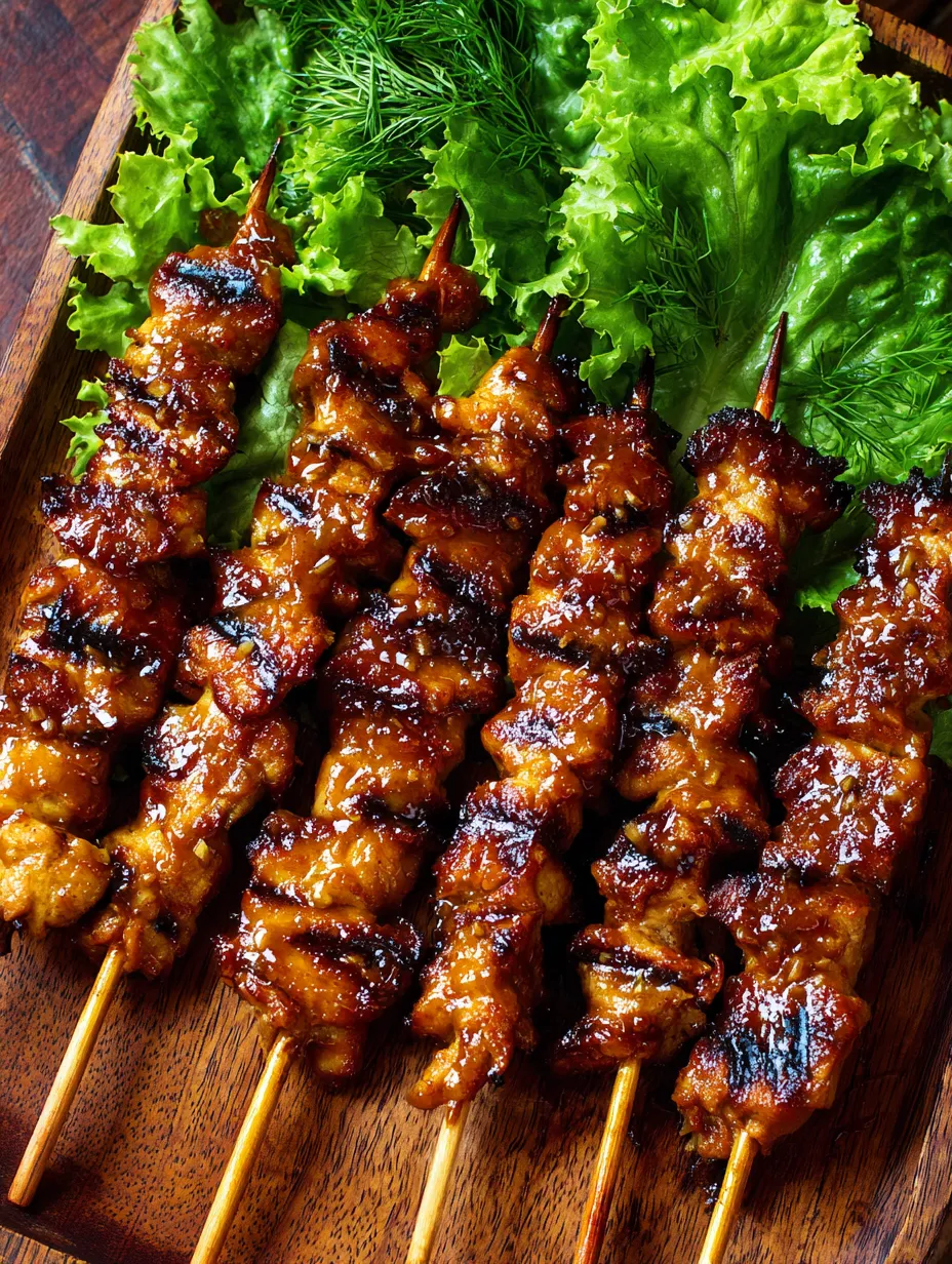 Grilled Thai Coconut Chicken Skewers.