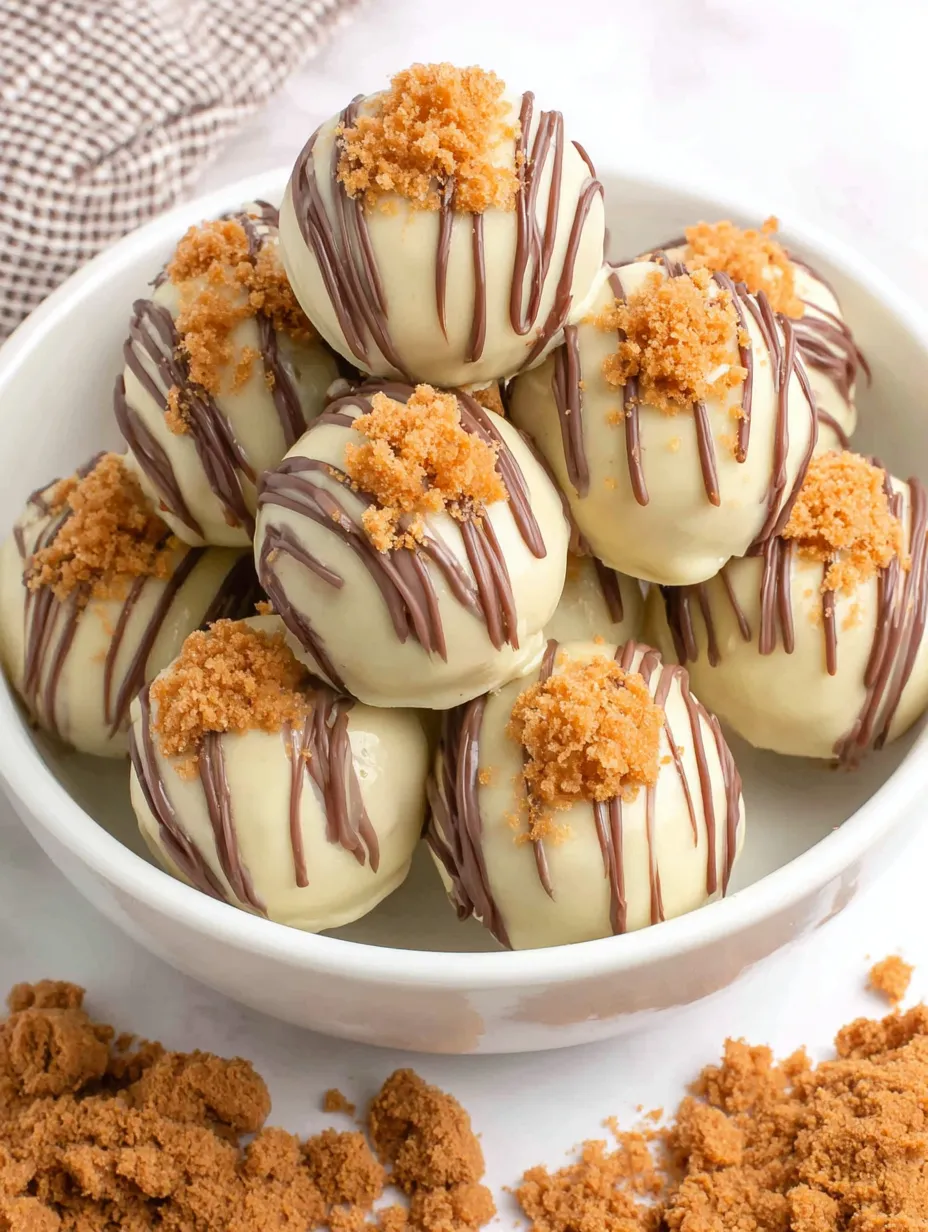 A bowl of Biscoff Truffles.