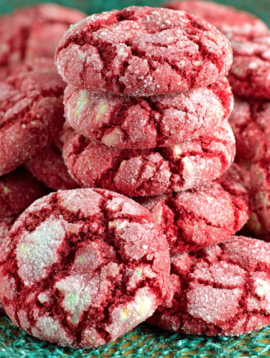 Red velvet crinkle cookies.