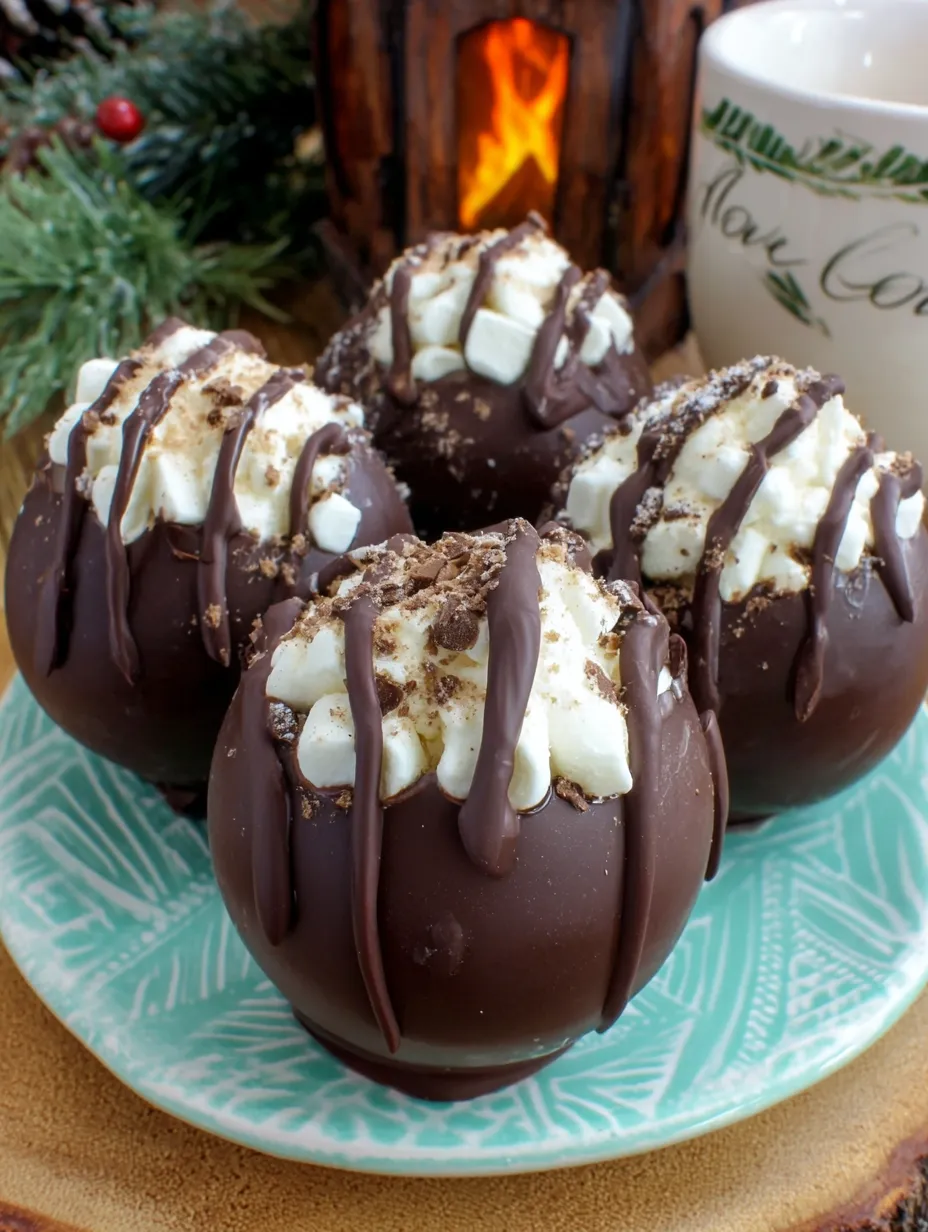 Hot chocolate bombs with white whipped cream.