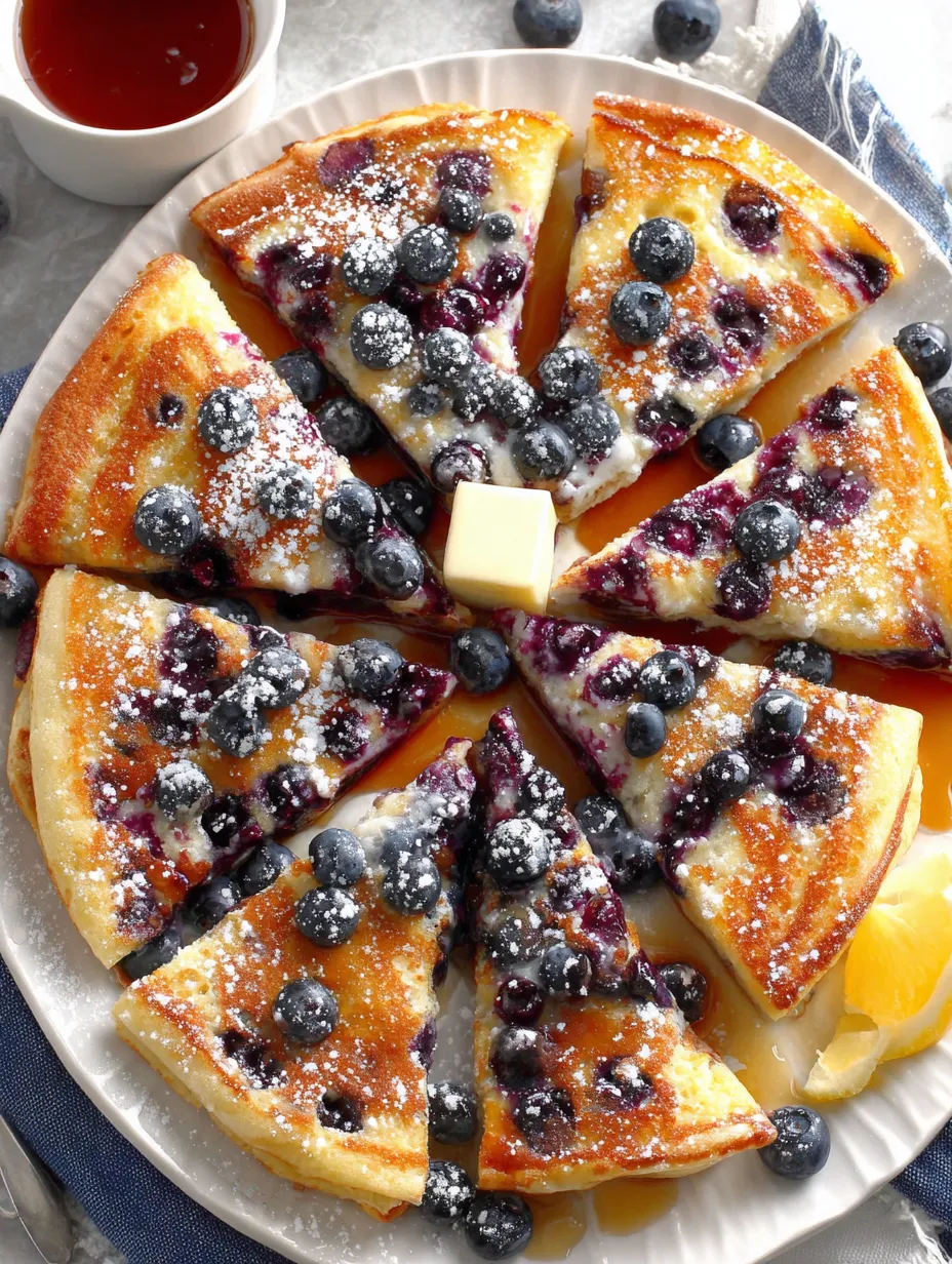 A slice of baked blueberry pancake.