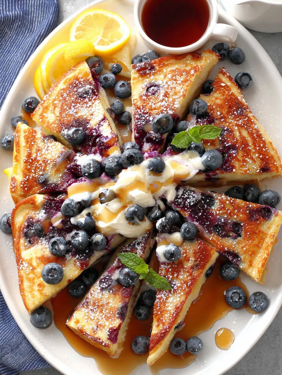 A plate of baked blueberry pancakes.