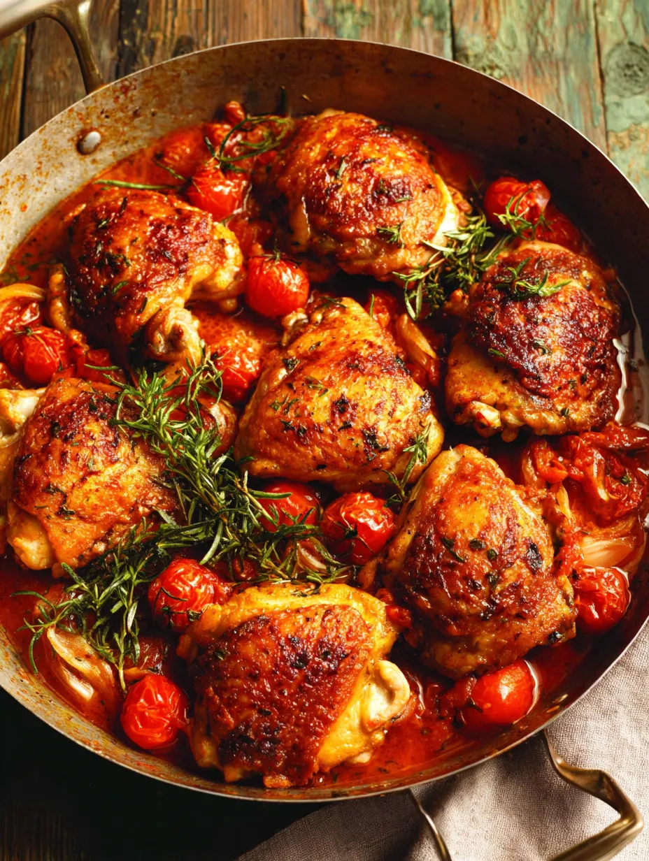 A pan of chicken scarpariello.