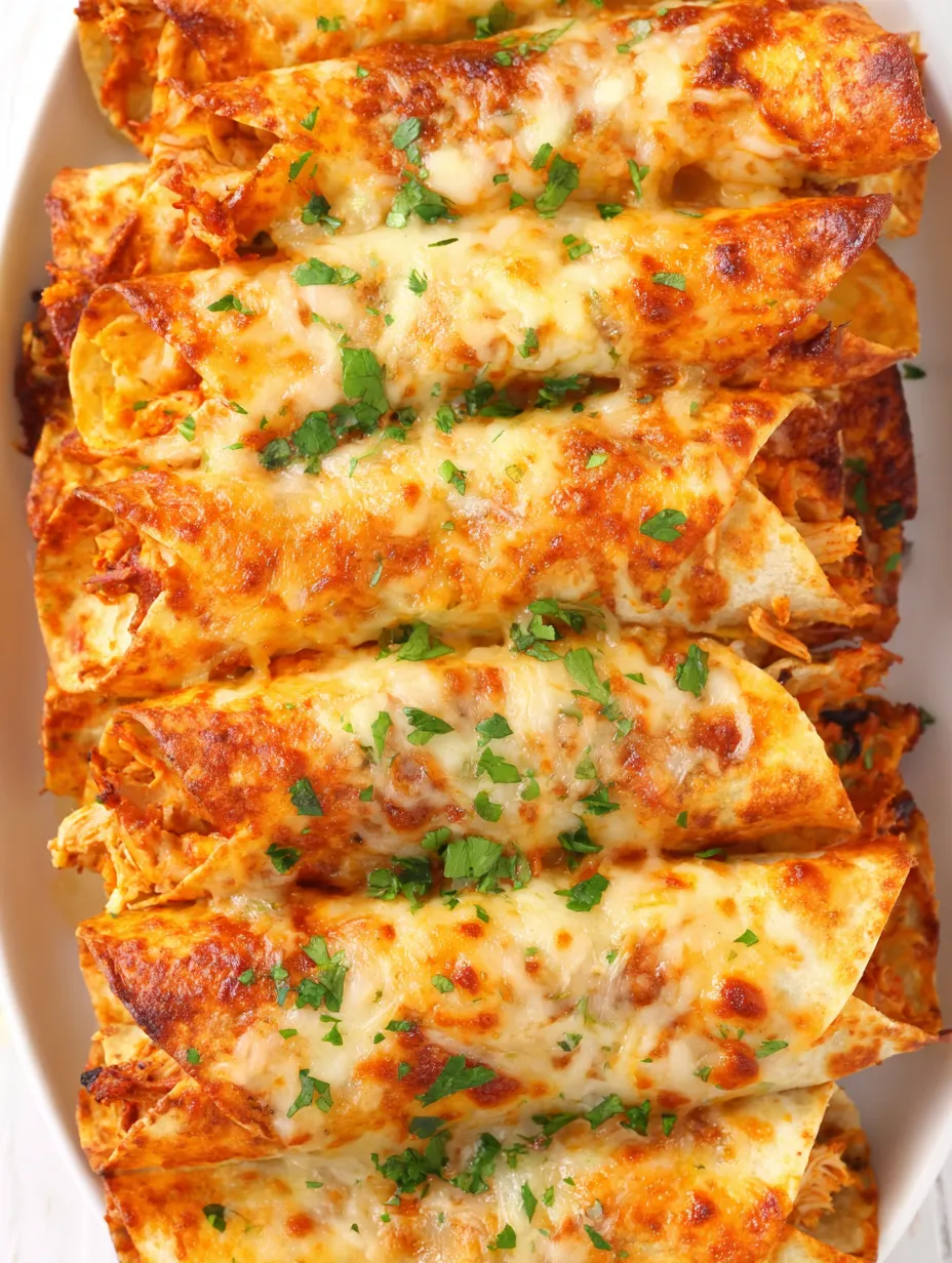 A plate of cheese and green onion covered taquitos.