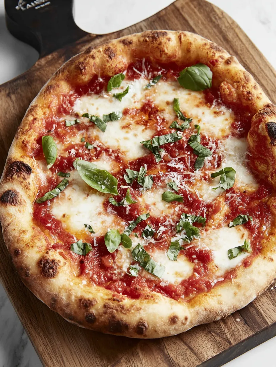 A pizza with cheese and basil on top.