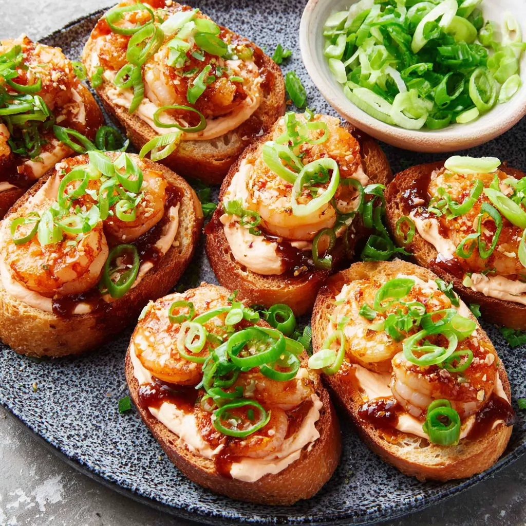 A plate of spicy shrimp toast.