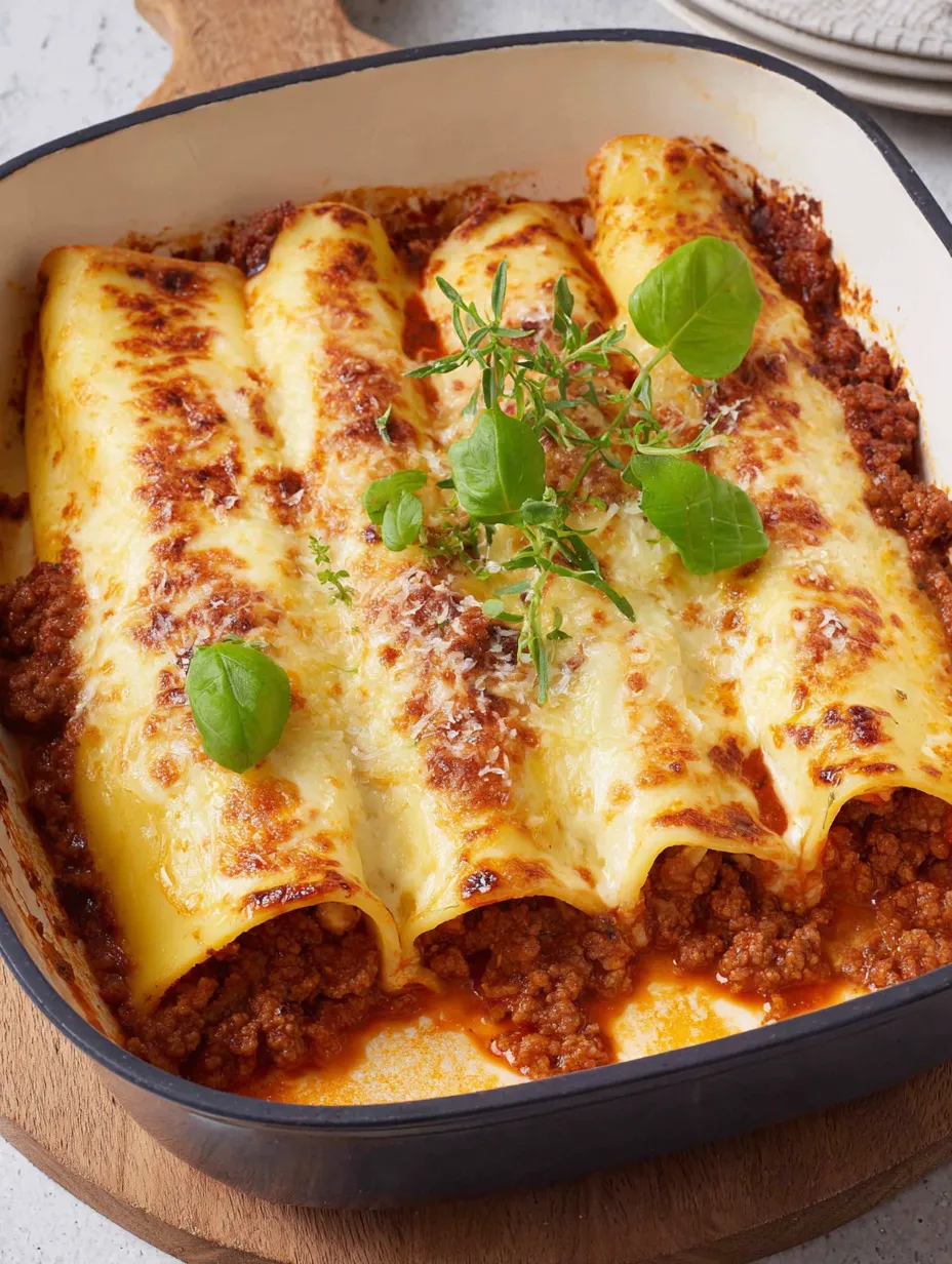 A dish of cannelloni di carne.