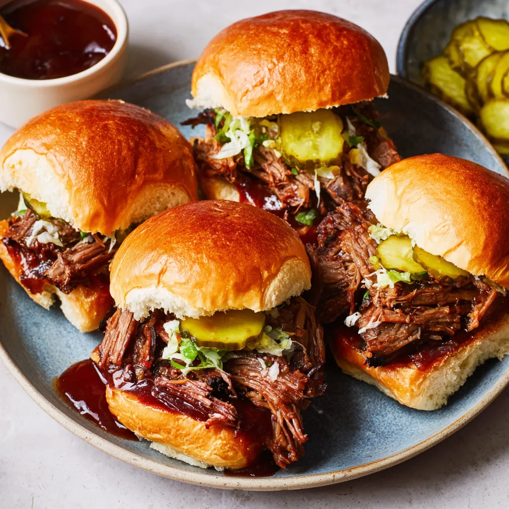 Slow-Cooker Chipotle Brisket Sliders.